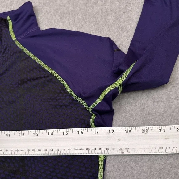 Nike Pro Element Pullover Sweatshirt Training Top Women Medium Purple Run 531460 - Picture 5 of 8